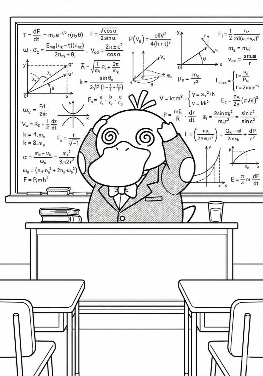 Psyduck Confused by Math